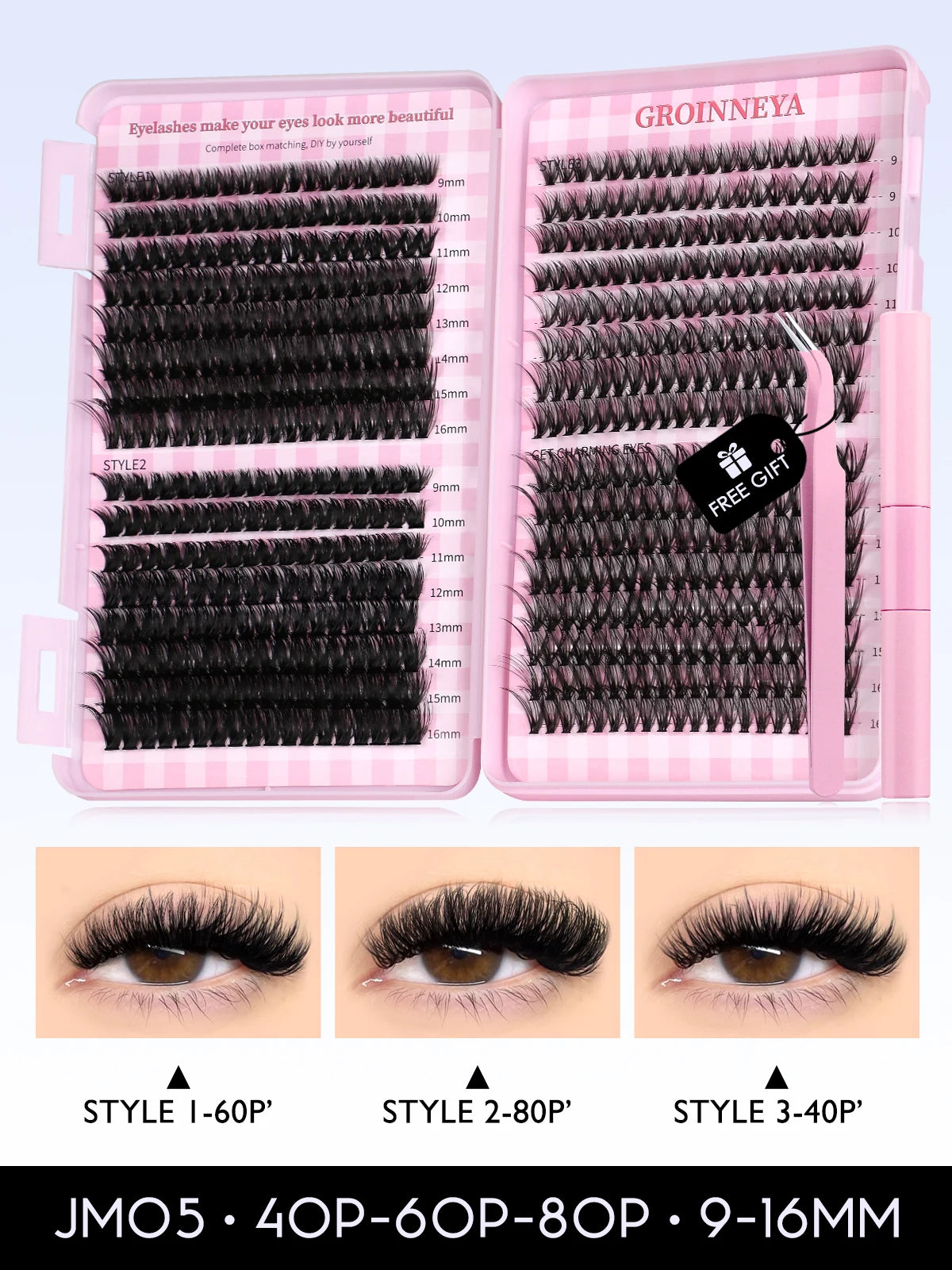 Lash Clusters Kit Cat Lashes 640 Pcs with Lash Bond & Seal Cluster