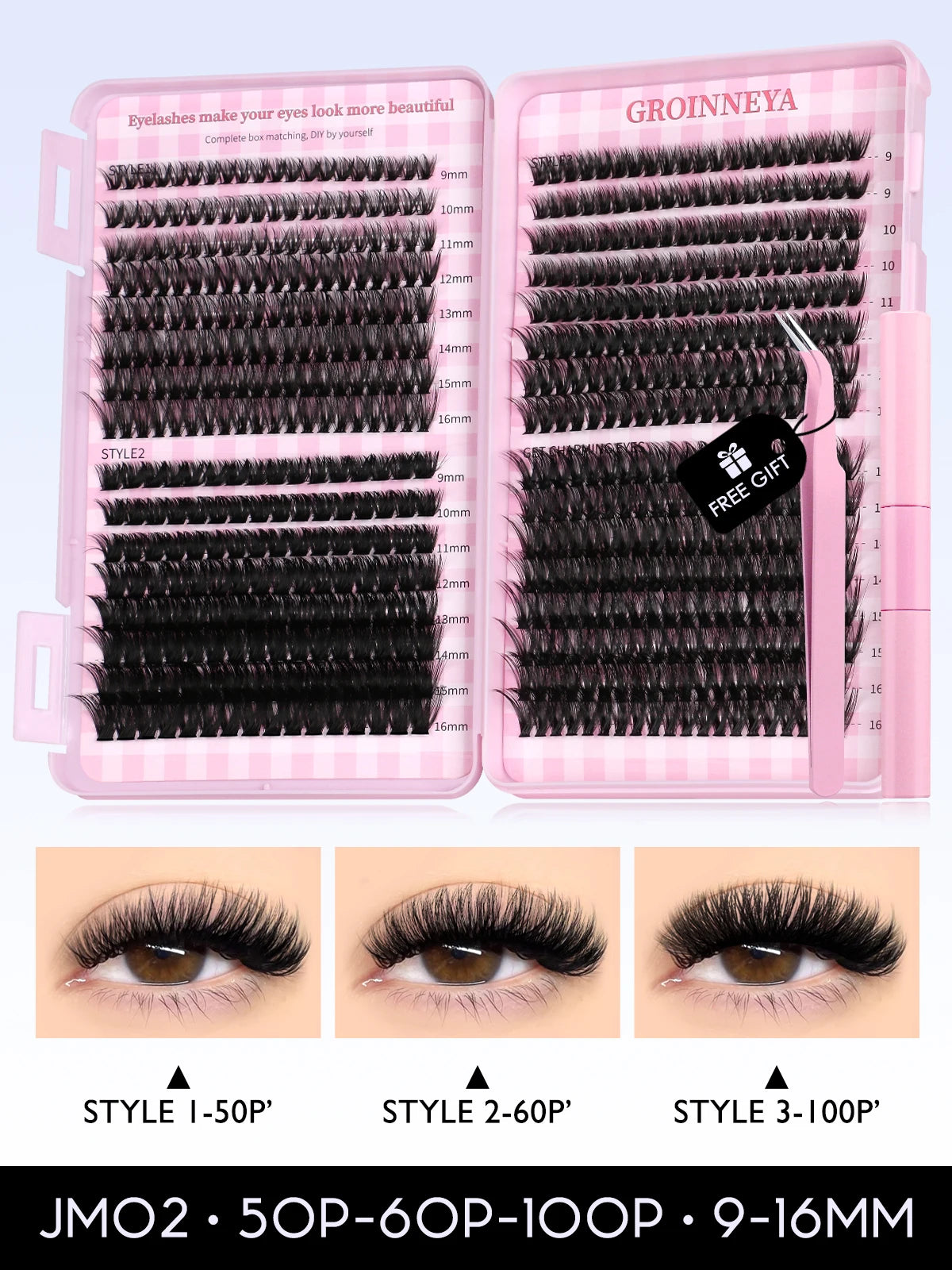 Lash Clusters Kit Cat Lashes 640 Pcs with Lash Bond & Seal Cluster