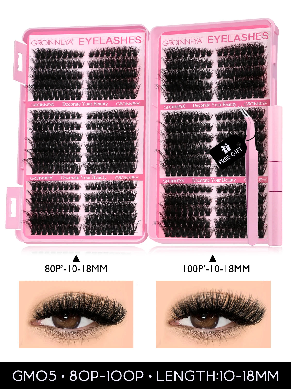 Lash Clusters Kit Cat Lashes 640 Pcs with Lash Bond & Seal Cluster