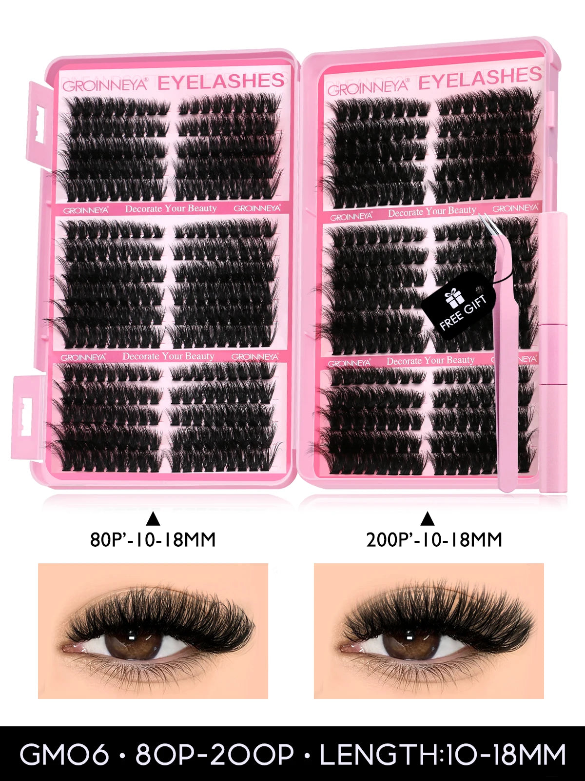 Lash Clusters Kit Cat Lashes 640 Pcs with Lash Bond & Seal Cluster